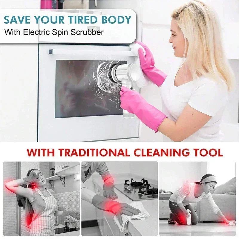 Electric Spin Scrubber - Effortless cleaning in minutes!
